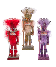12" Gold, Red and Purple white Nutcracker (Choice of 1 Color)